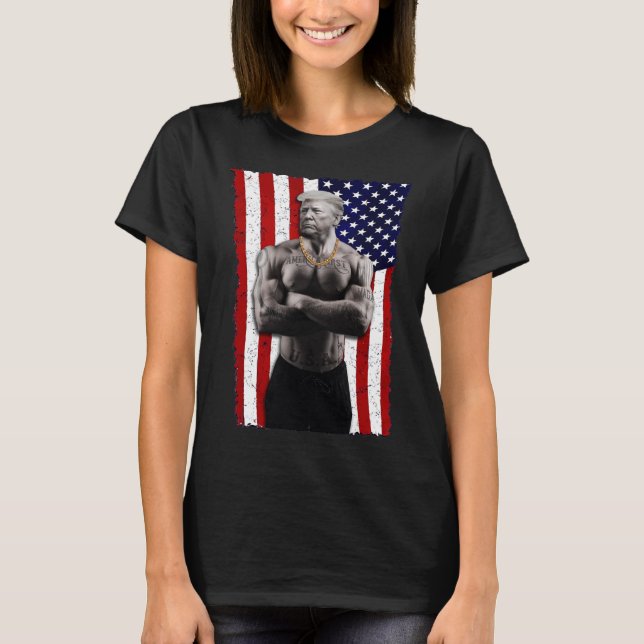 T-shirt Gangster Pro Donald Trump Tattoo Republican Americ (Devant)