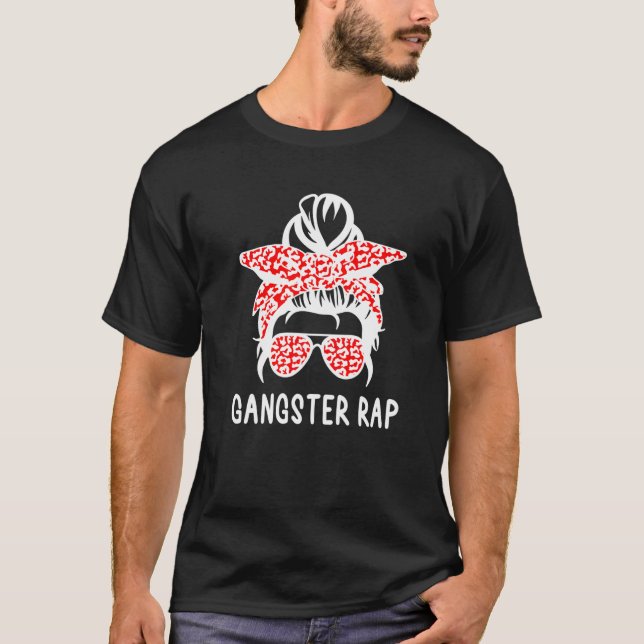 T-shirt Gangster Rap Maman Bandana Gangsta Rap Mère Famill (Devant)
