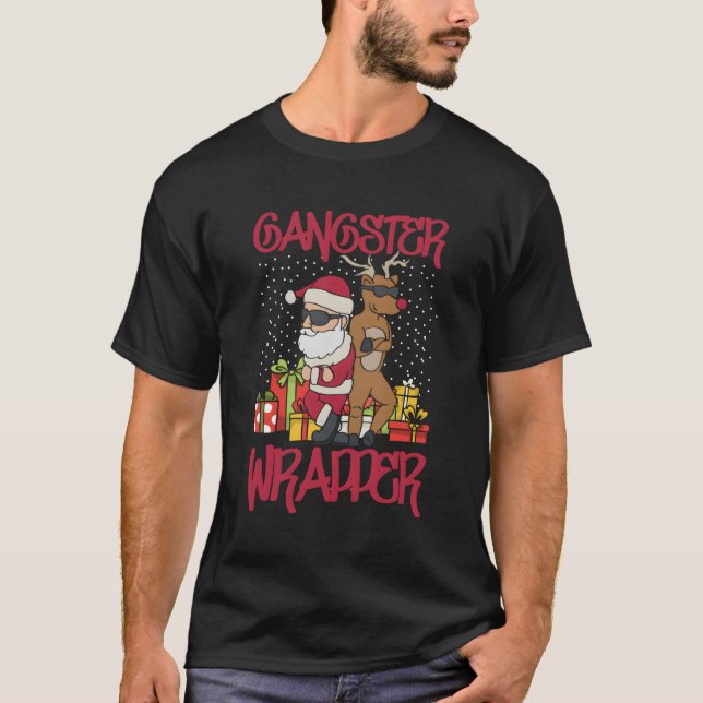 T-shirt Gangster Wrapper Ugly Pun Gangsta (Devant)