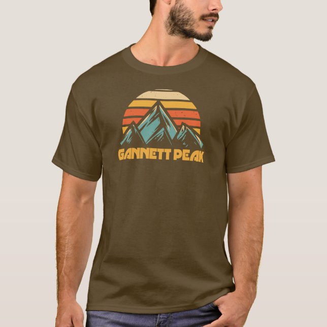 T-shirt Gannett Peak Retro Turquoise (Devant)