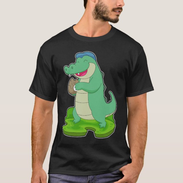 T-shirt Gant de baseball de crocodile (Devant)