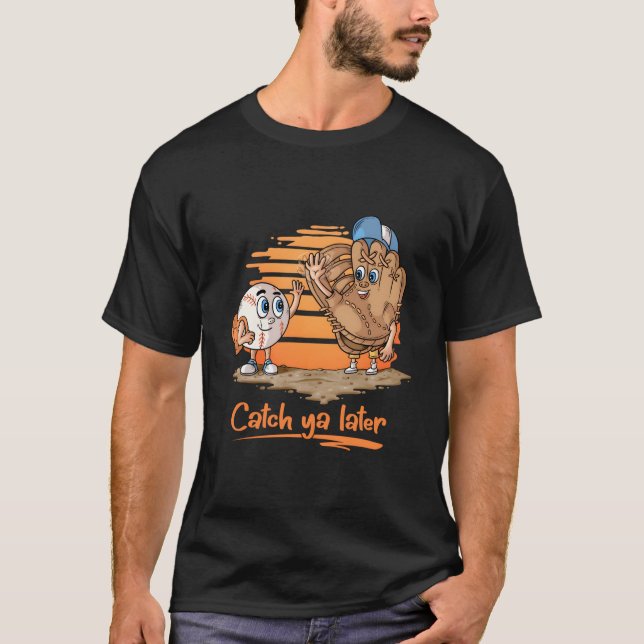 T-shirt Gant de baseball et balle de baseball Coon À Plus  (Devant)