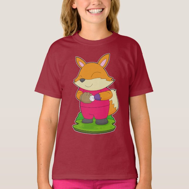 T-shirt Gant de baseball Fox (Devant)