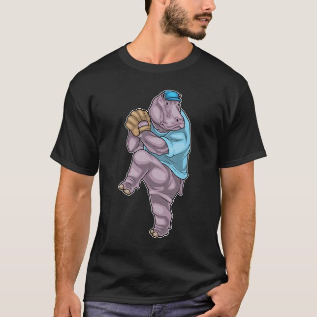 T-shirt Gant de baseball hippo (Devant)