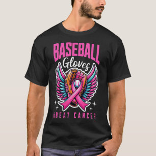 T-shirt Gants de baseball Battre le cancer