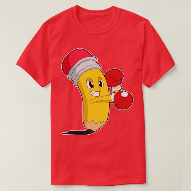 T-shirt Gants de boîte à crayon (Design devant)