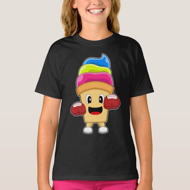 T-shirt Gants de boxe fabricant de crème glacée (Devant)