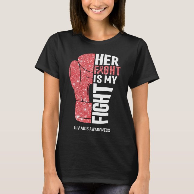 T-shirt Gants De Boxe Hiv Sida Guerrier (Devant)