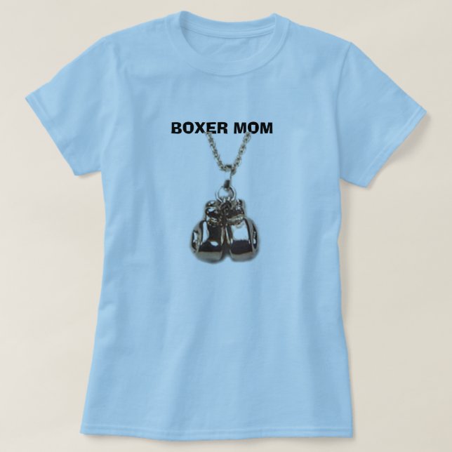 T-shirt gants de boxe, MAMAN de BOXEUR (Design devant)