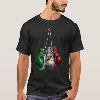 T-shirt Gants de boxe Mexique drapeau Vintage