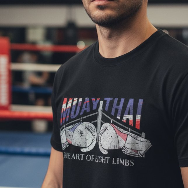 T-shirt Gants de boxe Muay Thai et conception de ring (Créateur téléchargé)