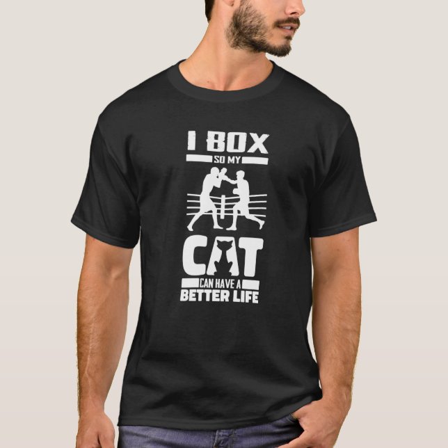 T-shirt Gants de boxe pour chat de boxeur Combat de boxe (Devant)