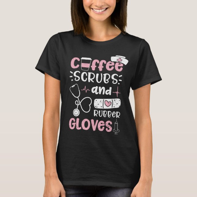 T-shirt Gants De Café Et De Caoutchouc (Devant)