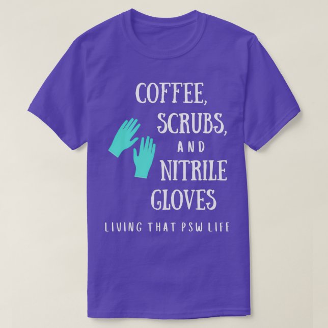 T-shirt Gants de café et gants de nitrile PSW (Design devant)