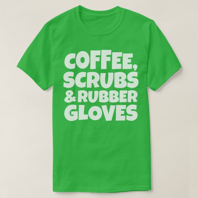 T-shirt Gants de café et gants en caoutchouc 3 (Design devant)