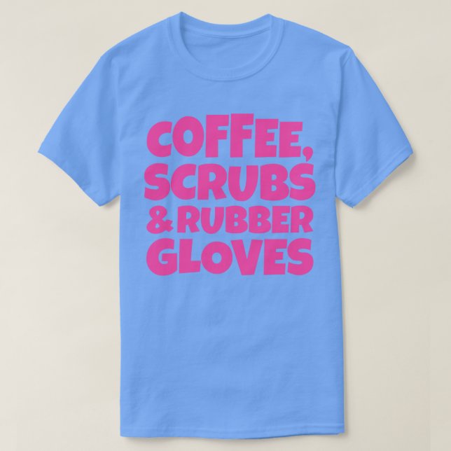 T-shirt Gants de café et gants en caoutchouc 4 (Design devant)