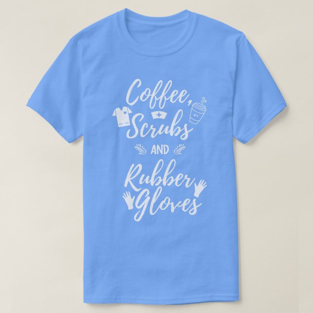 T-shirt Gants de café et gants en caoutchouc brillants (Design devant)
