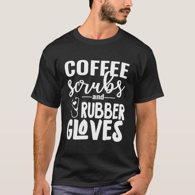T-shirt Gants De Café Et Gants En Caoutchouc Cadeau Pour I (Devant)