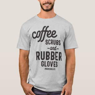 T-shirt Gants de café et gants en caoutchouc Drôle