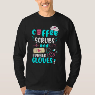 T-shirt Gants En Caoutchouc Scrubs Rn Infirmière Enregistr