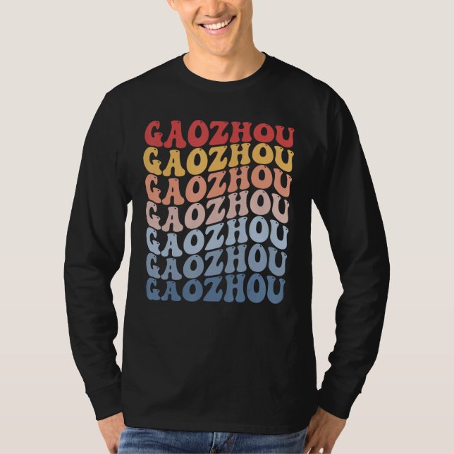 T-shirt Gaozhou City Groovy Retro (Devant)
