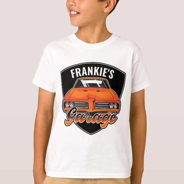 T-shirt Garage automobile personnalisé 1969 Ram Air 400 Mu (Devant)