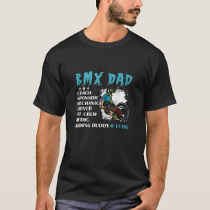 T-shirt Garage Bmx Papa Entraîneur Sponsor Mécanicien Cond