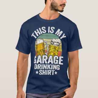 T-shirt Garage Buveur Papa Bière Vintage C'Est Ma Bière
