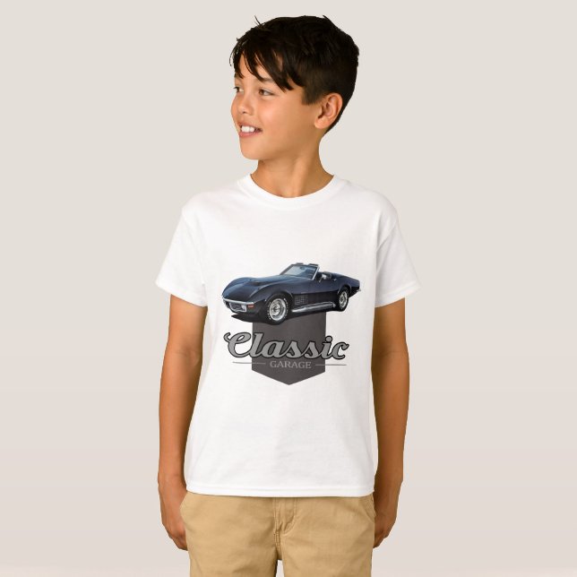 T-shirt Garage classique Corvette (Devant entier)