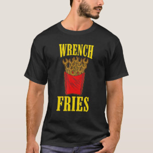 T-shirt Garage Clé à Molette Frites Mécanicien Automobile
