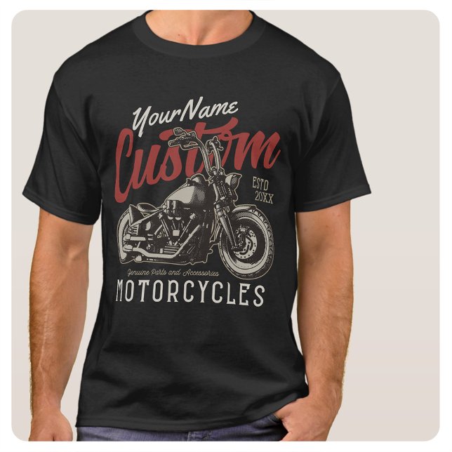 T-shirt Garage de moto Rebel Cruiser Personnalisé (Créateur téléchargé)