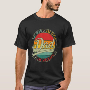 T-shirt Garage L'Homme La Légende Le Mécanicien Papa Vint