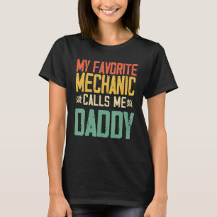 T-shirt Garage Mon mécanicien préféré m'appelle Papa Vinta