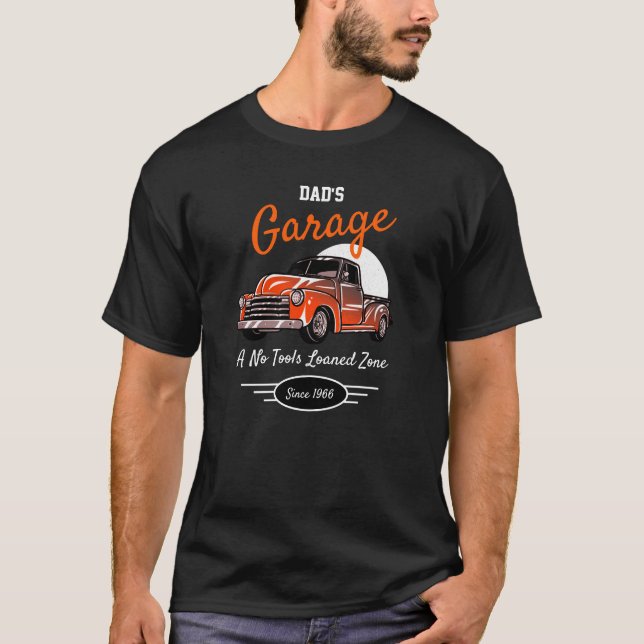 T-shirt Garage papa Cinquante ans Chevy Funny Slogan Orang (Devant)