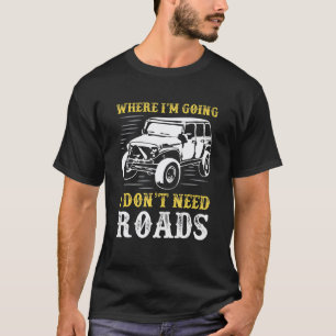 T-shirt Garage Voiture Réelle N'a Pas Besoin De Routes Méc
