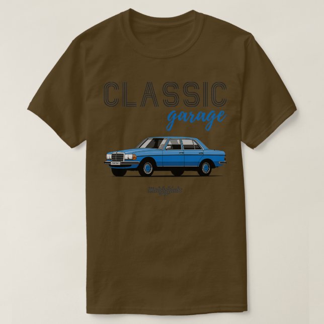 T-shirt Garage W123 bleu 1 (Design devant)