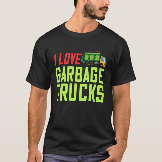 T-shirt Garbage Day  Trash Truck (Devant)
