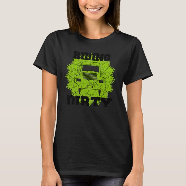 T-shirt Garbage Smiling Truck Dirty Cans Recycling Day Dus (Devant)