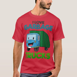 T-shirt Garbage Sourire Camion Garçon Amour Recyclage jour
