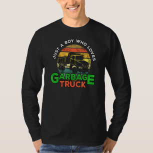 T-shirt Garbage Sourire Camion Garçon Amour Recyclage jour