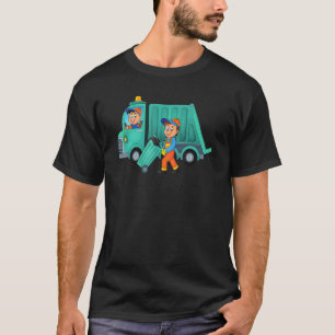 T-shirt Garbage Truck Green Professions Garbage Man Boys