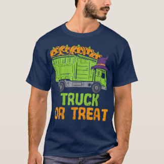 T-shirt Garbage Truck Pumpkins Toddler Baby Boys Halloween