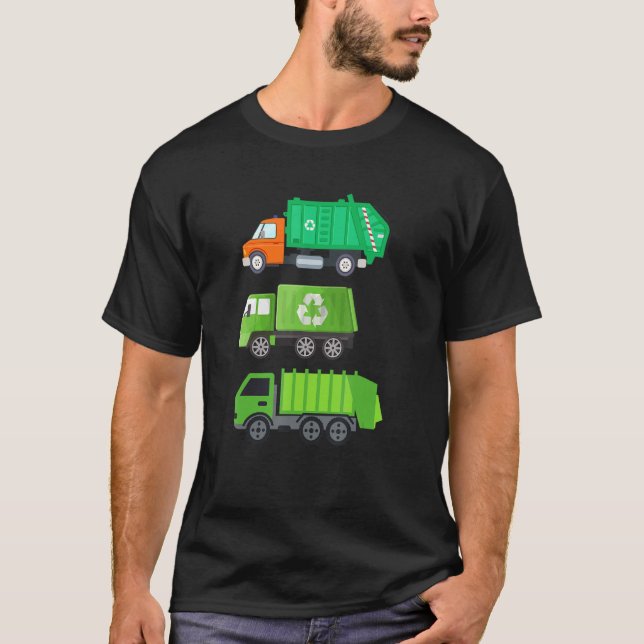 T-shirt Garbage Truck Pyjamas (Haut) 2t (Devant)