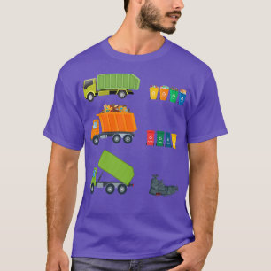 T-shirt Garbage Trucs Orange Vert Séparation des déchets