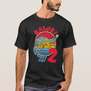 T-shirt Garçon 2e anniversaire I Rawr! Ankylosaurus I Mat