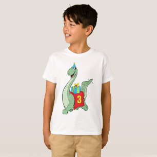 T-shirt Garçon, 3e anniversaire dinosaure