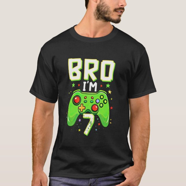 T-shirt Garçon 7 ans Fête Iu2019m 7 Ans Jeu Vidéo (Devant)