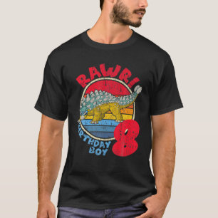 T-shirt Garçon 8E Anniversaire Je Rawr ! Ankylosaurus I Ma