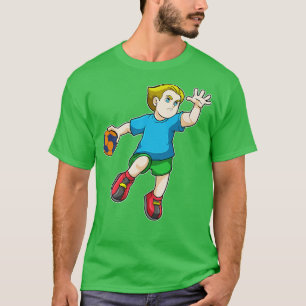 T-shirt Garçon à Jumping lancer avec Handball