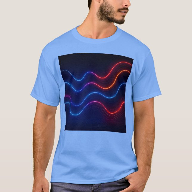 T-shirt Garçon à motif Neon Retro Wave (Devant)